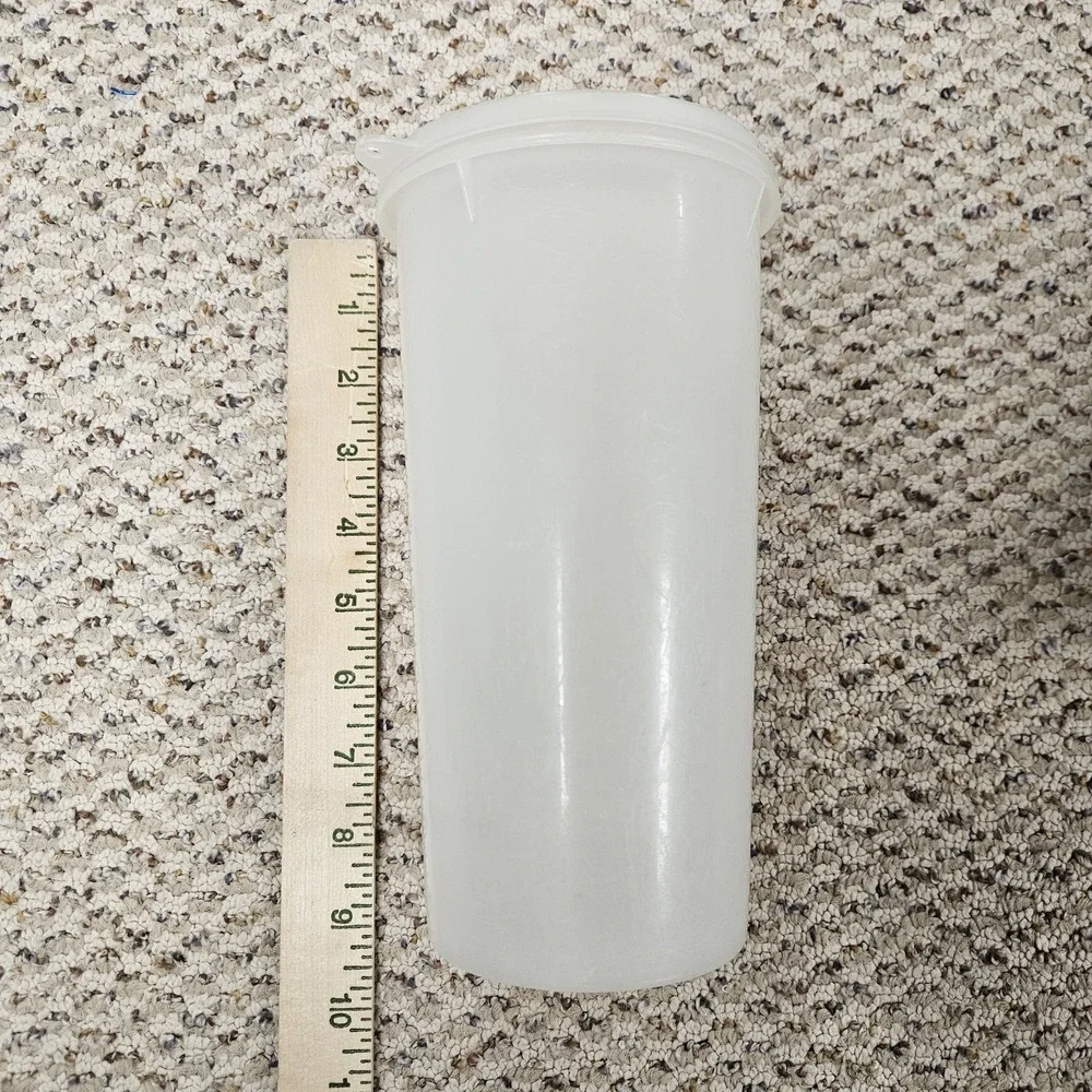 Vintage Tupperware Lot of 3 Plastic Containers Cups & Bowl with Lids Retro